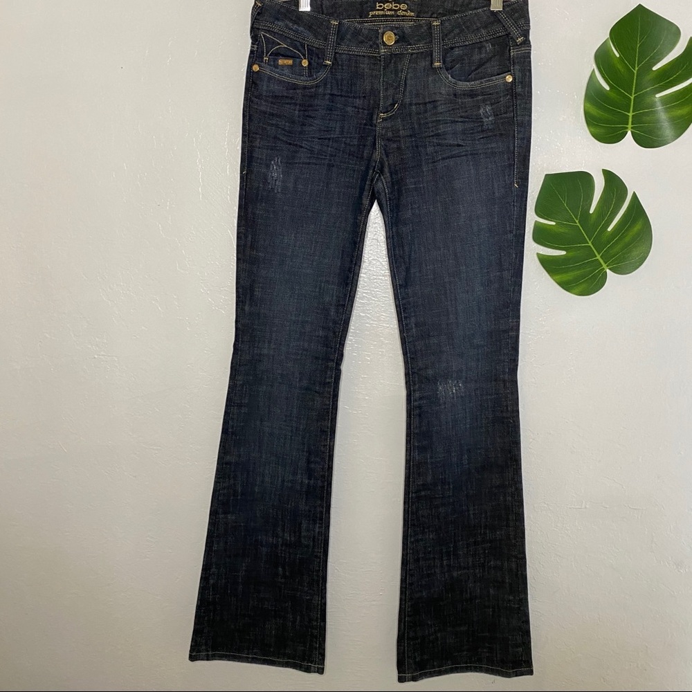bebe Premium Charlotte Love Boot cut denim jeans